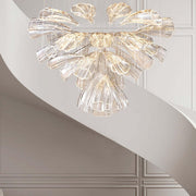 Glass Lotus Chandelier