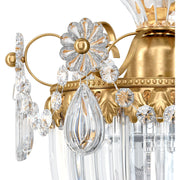 French retro all copper carved crystal Pendant light