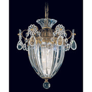 French retro all copper carved crystal Pendant light