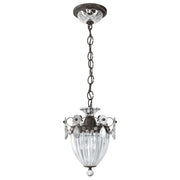 French retro all copper carved crystal Pendant light