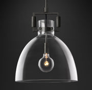 Machinists Glass Cloche Pendant