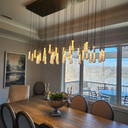 SOLITAIRE LINEAR CHANDELIER 37'' 50'' 70'' 87