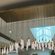 SOLITAIRE LINEAR CHANDELIER 37'' 50'' 70'' 87