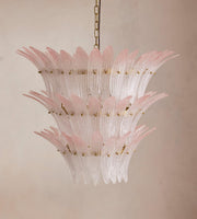 Treviso Pink Glass Chandelier 30