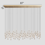 SOLITAIRE LINEAR CHANDELIER 37'' 50'' 70'' 87