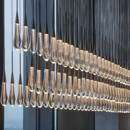 SOLITAIRE LINEAR CHANDELIER 37'' 50'' 70'' 87