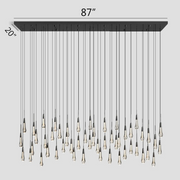 SOLITAIRE LINEAR CHANDELIER 37'' 50'' 70'' 87