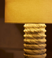 Casper Table Lamp, Arabescato Corchia