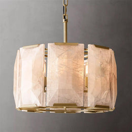 Harlowe Calcite Round Chandelier 19