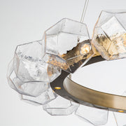 Nordic Minimalist Glass Circle Art Chandelier