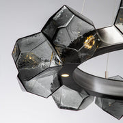 Nordic Minimalist Glass Circle Art Chandelier