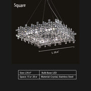 Art Irregular Block Collection Crystal Chandelier