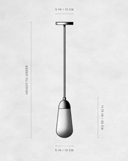 Modern Floating Pears-inspired Frosted Glass Chandelier for High-ceiling