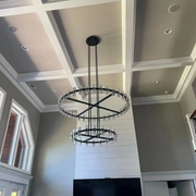 Arcachones Led Round Two-tier Chandelier 48