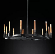 Canneles Linear Candlestick Round Chandelier Light 60