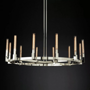 Canneles Linear Candlestick Round Chandelier Light 60