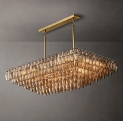 Chiaray Glass Multi-Tier Rectangular Chandelier 54
