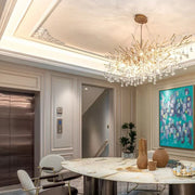 Elsa Crystal Droplet Branch Chandelier Light for Dining Room