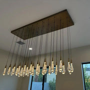 SOLITAIRE LINEAR CHANDELIER 37'' 50'' 70'' 87