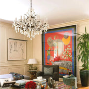 Rococo Iron Crystal Round Chandelier 28