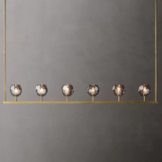Boule De Cristal Smoke Glass Minimalist Linear Chandelier 60