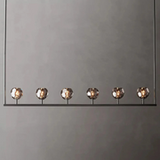 Boule De Cristal Smoke Glass Minimalist Linear Chandelier 60