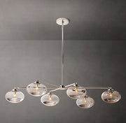 Cabrette Clear/Amber Glass Mobile Linear Chandelier 60″/72