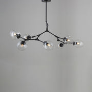 Metal Releaf Horizontal Globe Branching Bubble Chandelier