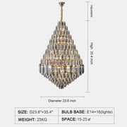 Staircase/Foyer Chandelier With High Clarity Crystals Luxury Ceiling Light