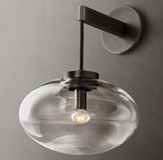 Cabrette Clear/Amber Glass Wall Sconce