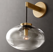 Cabrette Clear/Amber Glass Wall Sconce