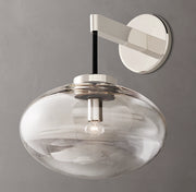 Cabrette Clear/Amber Glass Wall Sconce