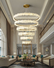 Aria Tiered Circular Alabaster Chandelier