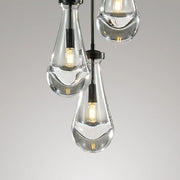 Rain Glass Round Chandelier 3 Lights (Cord)