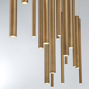 18-Light 24in Integrated Led Multi Drop Chandelier