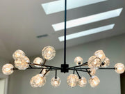 Boule De Cristal Clear/Smoke Glass Ball Modern Round Chandelier Light 48