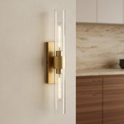 Ravelle Modern Wall Sconce ,Glass Shaded Ravele Linear Modern Wall Sconce