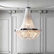 Alisa Luxury Plated Aluminum Chain Tassel Chandelier