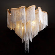 Aluminum Modern Chain Tassel Chandelier
