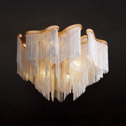 Aluminum Modern Chain Tassel Chandelier