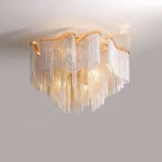 Aluminum Modern Chain Tassel Chandelier