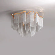 Aluminum Modern Chain Tassel Chandelier