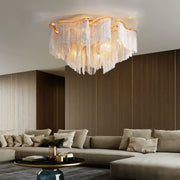 Aluminum Modern Chain Tassel Chandelier