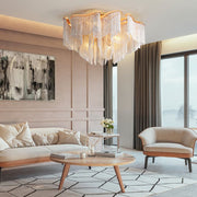 Aluminum Modern Chain Tassel Chandelier