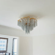 Aluminum Modern Chain Tassel Chandelier