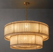 San Marco Alabaster Round 2-Tiered Chandelier 22/37/48/60
