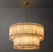 San Marco Alabaster Round 2-Tiered Chandelier 22/37/48/60