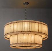 San Marco Alabaster Round 2-Tiered Chandelier 22/37/48/60