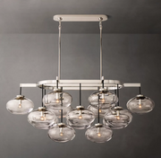 Cabrette Clear/Amber Glass Linear Chandelier 54