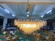 Chiaray Glass Multi-Tier Square Chandelier 32